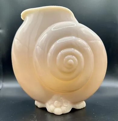 Nautilus Shell Pink Milk Glass Vase • $70