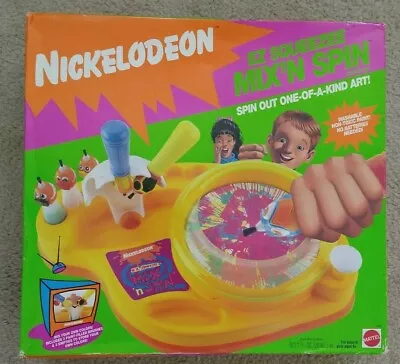 Nickelodeon Ez Squeezee Mix 'n Spin Art Activity Set Vintage 1992 New - Sealed! • $36