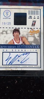 Ha Seung-Jin 2004/05 FLEER Rookie Auto 19/25 SP AUTHENTIX  1st Korean Player • $300