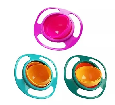 Baby Bowl 360 Degree Rotation Spill Resistant Gyro Bowl For Toddler Baby • $14.99