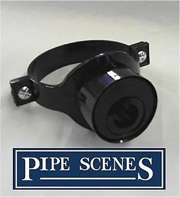 Soil Pipe 110mm 21.5mm Boss Clip - Black Strap Boss Solvent Glue Adaptor • £8.95