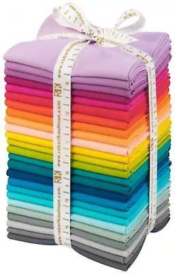 FQ-796-25 - Fat Quarter Bundle - Elizabeth Hartmen - Kona Cotton Solids 25pcs • £72.98