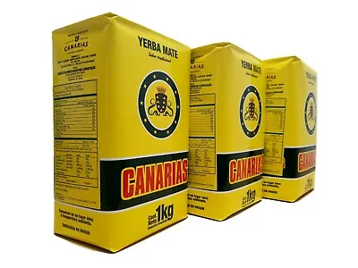 3- Pack YERBA MATE CANARIAS (3KG-6.6LB) SHIP FROM USA • $41.99