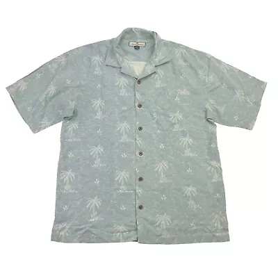 Tommy Bahama 100% Silk Men's Button Front  Shirt Sz M Medium Hawaiian Camp • $24.95