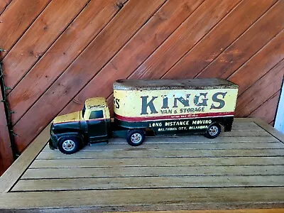 Vintage 1950s Buddy L Kings Van & Storage Customized Truck & Trailer  • $359