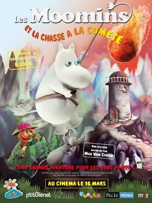 Poster Folded 47 3/16x63in The Moomins And Hunting À La Comet 2011 Lindberg New • $19.42