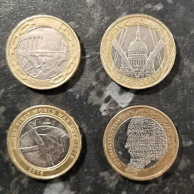 Two Pound Coin Job Lot Bundle 4 X £2 Pound Coins Circulated  Possible Mistrikes? • £18.95