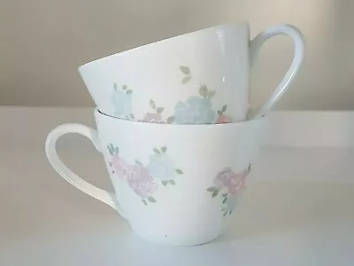 £8.95 • Buy Pair Of Wedgwood Fragrant Rose Bone China Tea/Coffee Cups - P&P Included 