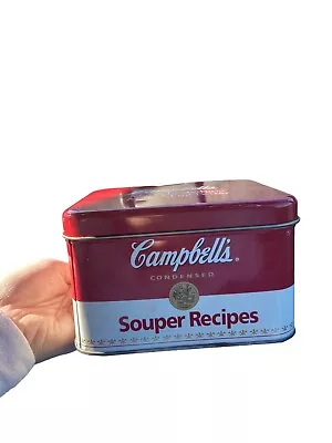 Vintage Collectible Campbell’s Souper Recipes Card Box Metal Tin • $10