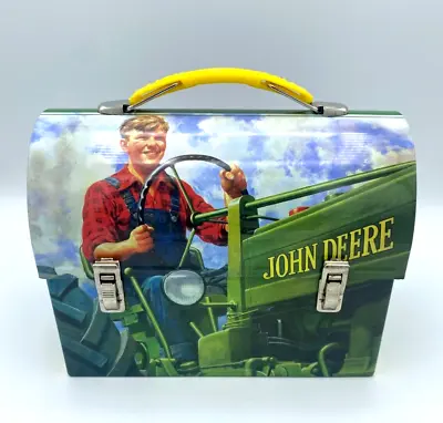 John Deere Moline Illinois Vintage Metal Tin Lunch Box Tractor Advertising Tin • $9.99