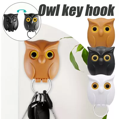 Magnetic Cute Owl Key Holder For Wall House Car Front Door Decor Small Keyring • £8.56