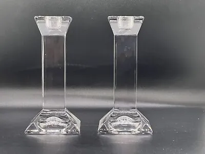 Villeroy & Boch 6  Lead Crystal Austria 2 Candle Holders Sticks SIENA • $30