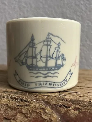 VTG Shaving Mug Early American Old Spice Ship Friendship Custard Glass Shulton  • $14