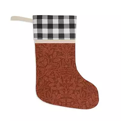 Christmas Stocking William Morris Acorns And Oak Leaves Xmas Gifts Red • $38.62