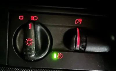 Red Backlight Head Light Switch W/ Fogs VW 1994-99.5 Mk3 Jetta Golf + All Cabrio • $44.89