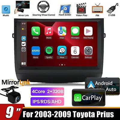 For Toyota Prius 2003-2009 Car Stereo Radio Carplay Android FM GPS Player 32G 9  • $149.17
