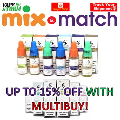 10x Hangsen E Liquid 10ml E Liquid Vape Juice 0mg/ml-18mg/ml - UK Seller • £12.95