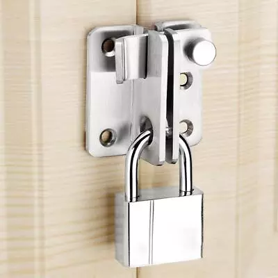 Stainless Steel Door Hasp Latch Lock Safety Padlock Safety Clasp Anti-T • £5.38