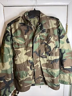 Camo Cold Weather Field Coat Jacket Men’s Small Short Military M65 US Army • $38