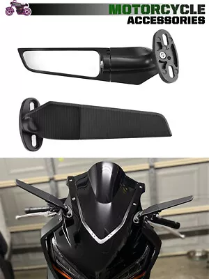 For Yamaha YZF R1 R3 R6 Adjustable Side Mirrors Rearview Wind Wing Mirror Pair • $23.99