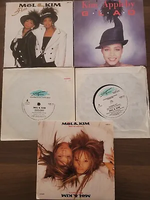 5x 7  Vinyl Singles Records Mel And Kim Appleby Glad FLM Showing Out Respectable • £20