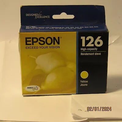 Epson 126 Yellow High-capacity Ink Cartridges Expires 01/2020 • $5.50