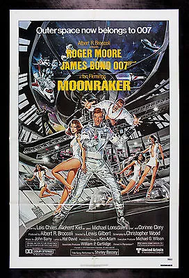 MOONRAKER 🌕 CineMasterpieces ORIGINAL JAMES BOND 007 NM-M MOVIE POSTER 1979 • $595