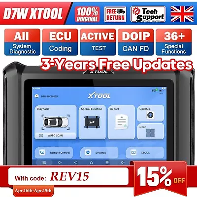 XTOOL D7W Wireless WIFI Auto Diagnostic Scanner Tool ECU Coding CAN FD DoIP • £399