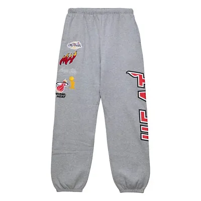 Mitchell & Ness NBA Miami Heat Champ City Fleece Jogger Sweatpants Men's Size XL • $74.99