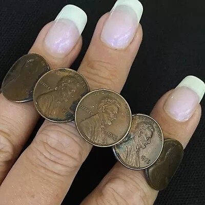 Vintage Artisan Hand Made 1976 Estate Solid Copper Penny Design Cuff Bracelet 7” • $264.95