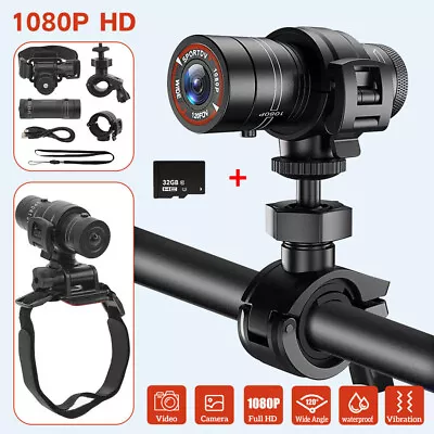 1080P Full HD Sports Action Camera Motorcycle Bike Helmet Mini Cam DV Waterproof • $34.99