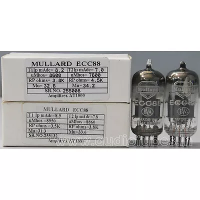 ECC88 6DJ8 Mullard NOS Made In Gt.Britain Amplitrex Tested 1MP #255008 255132 • $238