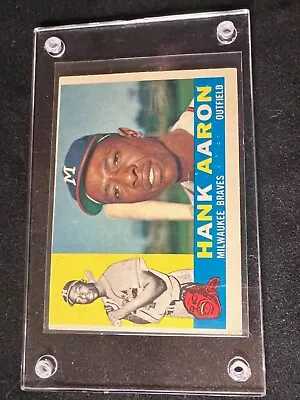 1960 Topps - #300 Hank Aaron Great Condition/Just Off Center/Sharp Corners • $95