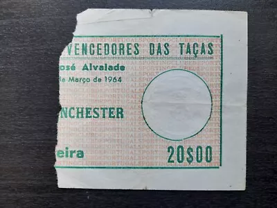 Super Rare Ticket Sporting CP Portugal V Manchester United 1964 Cup Winners Cup • £500