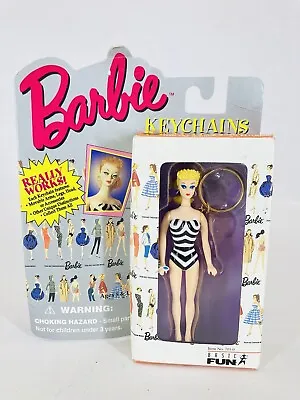 $7.99 • Buy Vintage Barbie Keychain  Original Barbie    1995 Mattel Basic Fun NIP Key Chain