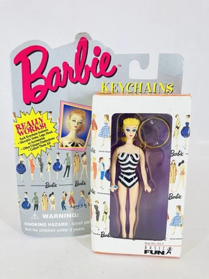 $7.99 • Buy Vintage Barbie Keychain  Original Barbie    1995 Mattel Basic Fun NIP Key Chain