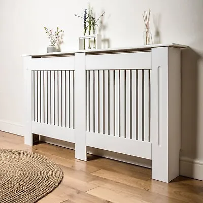 Premium Large 92CM Tall Radiator Cover Bar Wall Cabinet MDF Grill Shelf Guard XL • £45.92