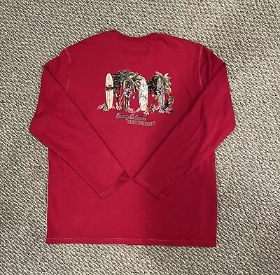 Tommy Bahama Shirt Mens XXL Pima Cotton Mele Kalikimaka Hawaii Christmas Red • $20