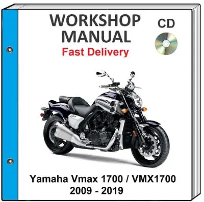 Yamaha Vmax 1700 Vmx1700 Vmx 1700 2009 - 2019 Service Repair Shop Manual Cd • $9.99