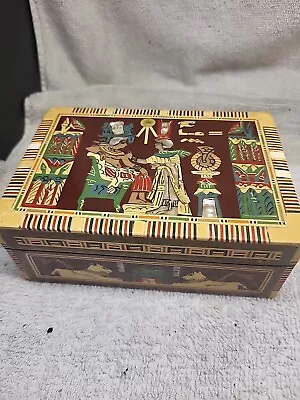 Egyptian Handmade Mother Of Pearl Inlaid Mosaic Trinket Jewelry Box Wood • $32