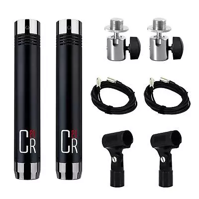 MXL CR21 Microphone Stereo Pair W/ 2 Ball Joint Adapter & 2 Cables Bundle • $134.95