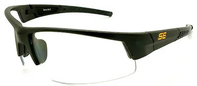 Shooter's Edge Terra II Z87.1 Safety Shooting Glasses Clear Lens Matte Black • $12.74