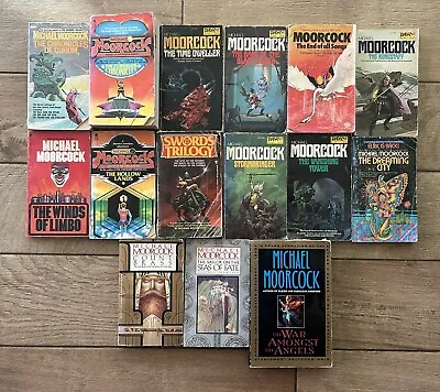 Lot 15 Vintage DAW Books Michael Moorcock 70s  Fantasy Sci Fi Pulp ELRIC PB • $150