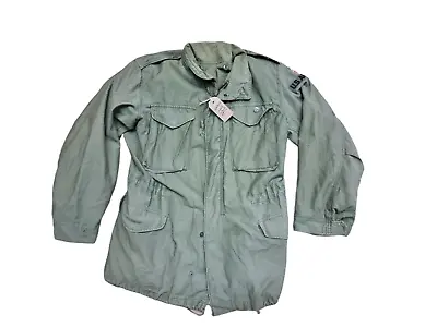 Genuine 1985 US Army Olive Green OG 107 M65 Combat Jacket Small/Regular #776 • £99.95
