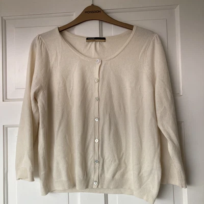 £6 • Buy M&S Marks Autograph Cashmere Cream Cardi Size 14
