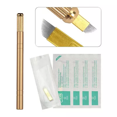 £5.32 • Buy Pro Microblading Permanent 3D Makeup Eyebrow Eyeliner Tattoo Needle Pen Kit
