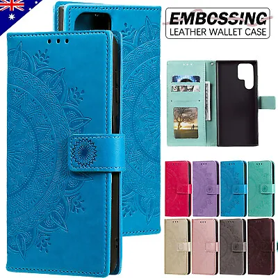 $13.89 • Buy For Samsung S23 S22 S21/S20 FE Ultra S10 9 8 Plus Case Leather Wallet Flip Cover