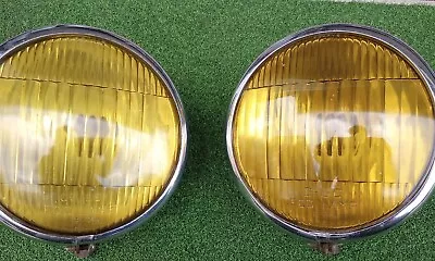 1930's GM Guide Fog Lights 6 11/16 Inch Driving Lamps Chrome Vintage  • $395