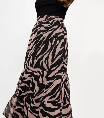 DOROTHY P3RKINS LADIES ZEBRA PRINT MAXI SKIRT NEW (ref 236) SALE • £12.95