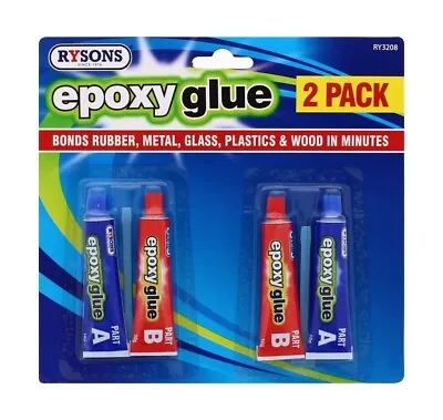 £2.74 • Buy 4 Pack Epoxy Hardener & Resin Glue Adhesive Kit Bonds Glass Metal Plastics Wood